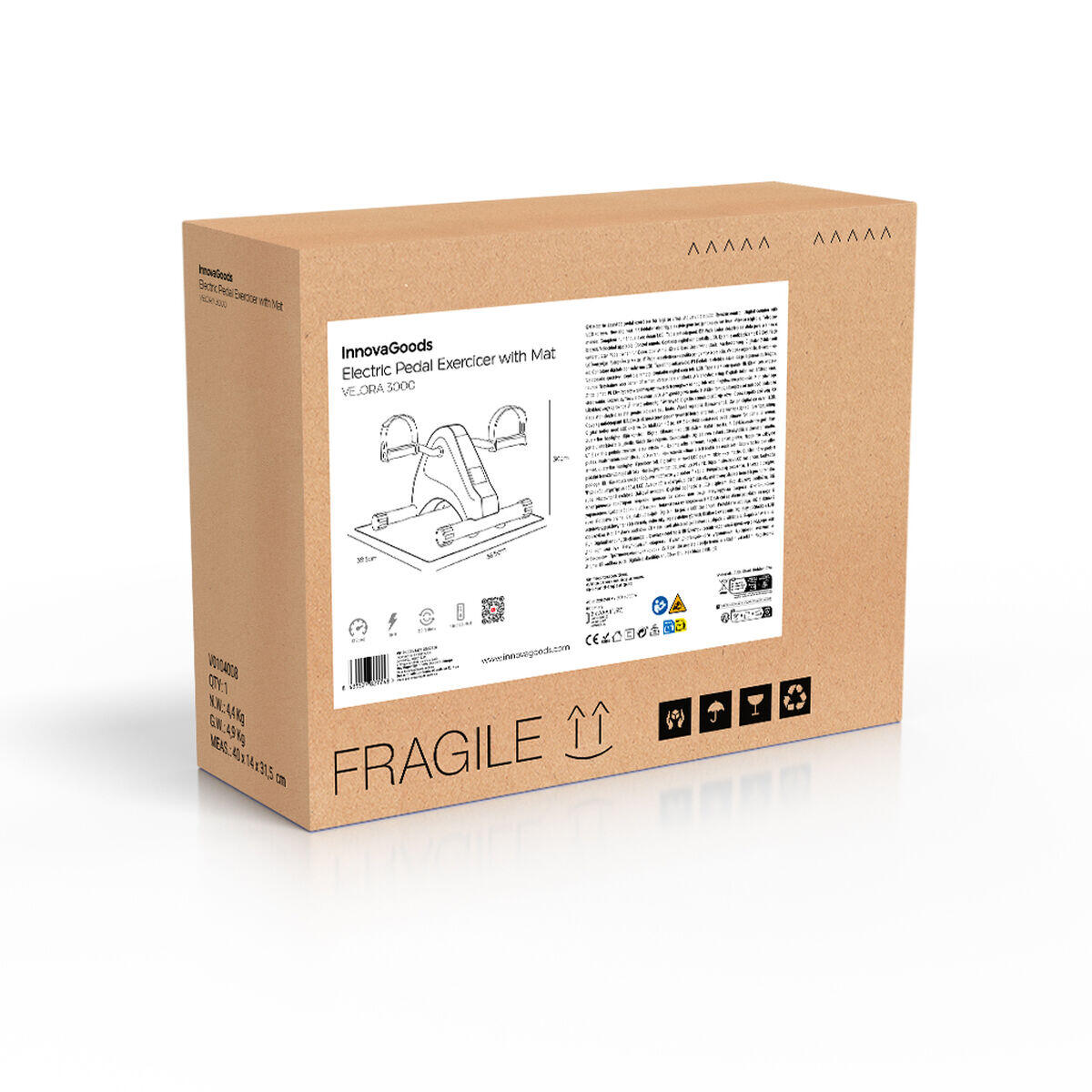 Pedaleador Eléctrico Asistido para Piernas y Brazos con Esterilla y Mando Velora 3000 InnovaGoodsPedaleador Eléctrico Asistido para Piernas y Brazos con Esterilla y Mando Velora 3000 InnovaGoods